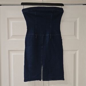 G by Guess Dark Blue Strapless Dress